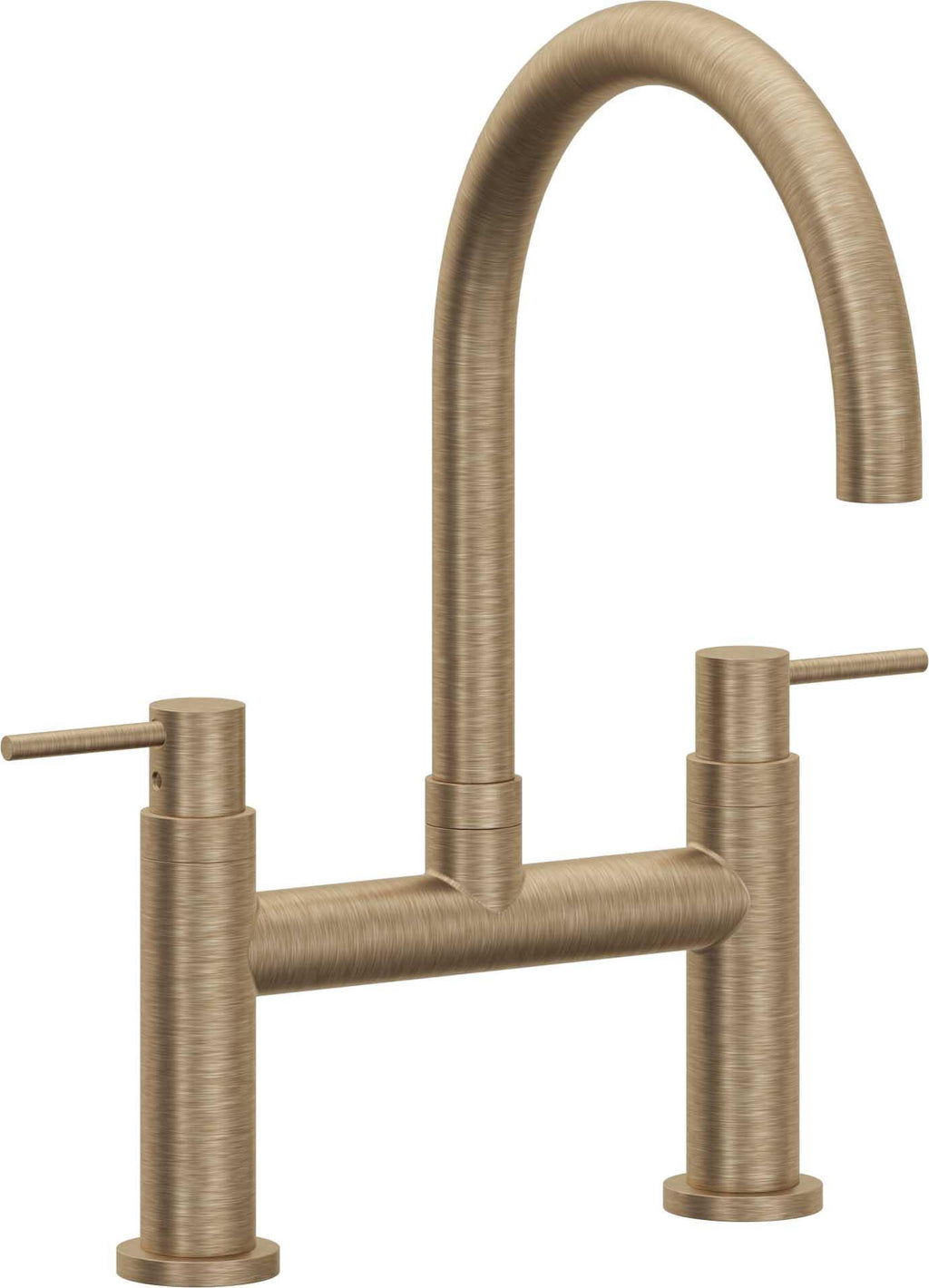 California Faucets Corsano Llave de Cocina Tipo Puente Contemporanea - Pico en Arco - Latón Antiguo Mate
