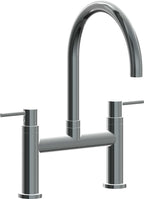 California Faucets Corsano Llave de Cocina Tipo Puente Contemporanea - Pico en Arco - Níquel Negro