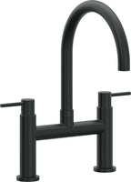 California Faucets Corsano Llave de Cocina Tipo Puente Contemporanea - Pico en Arco - Carbón