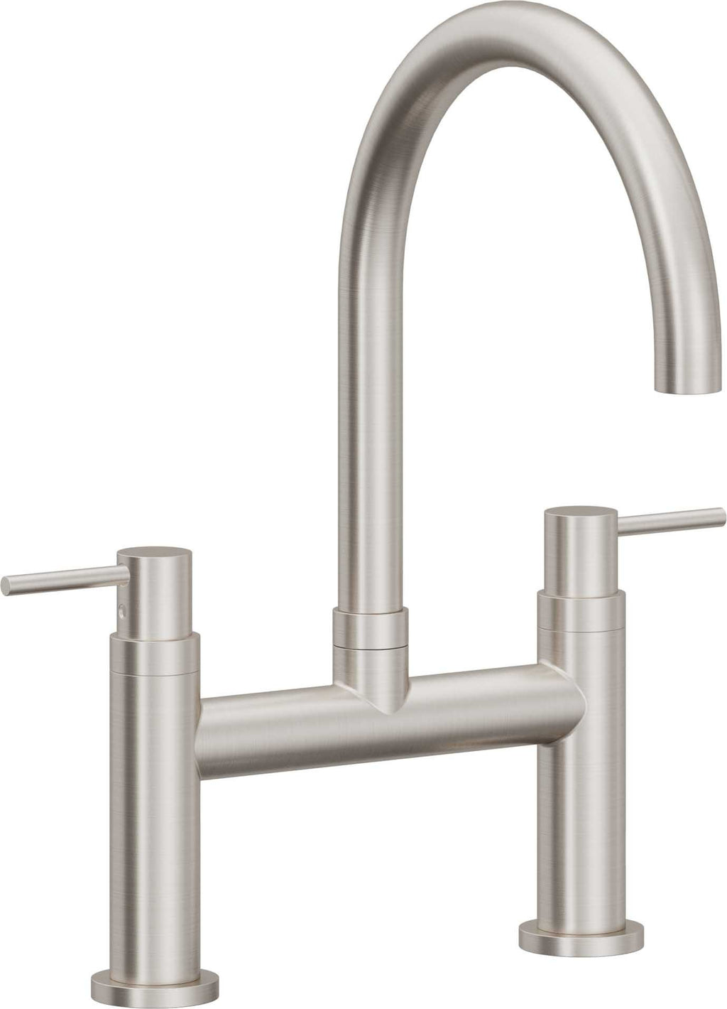 California Faucets Corsano Llave de Cocina Tipo Puente Contemporanea - Pico en Arco - Acero Inoxidable Ultra