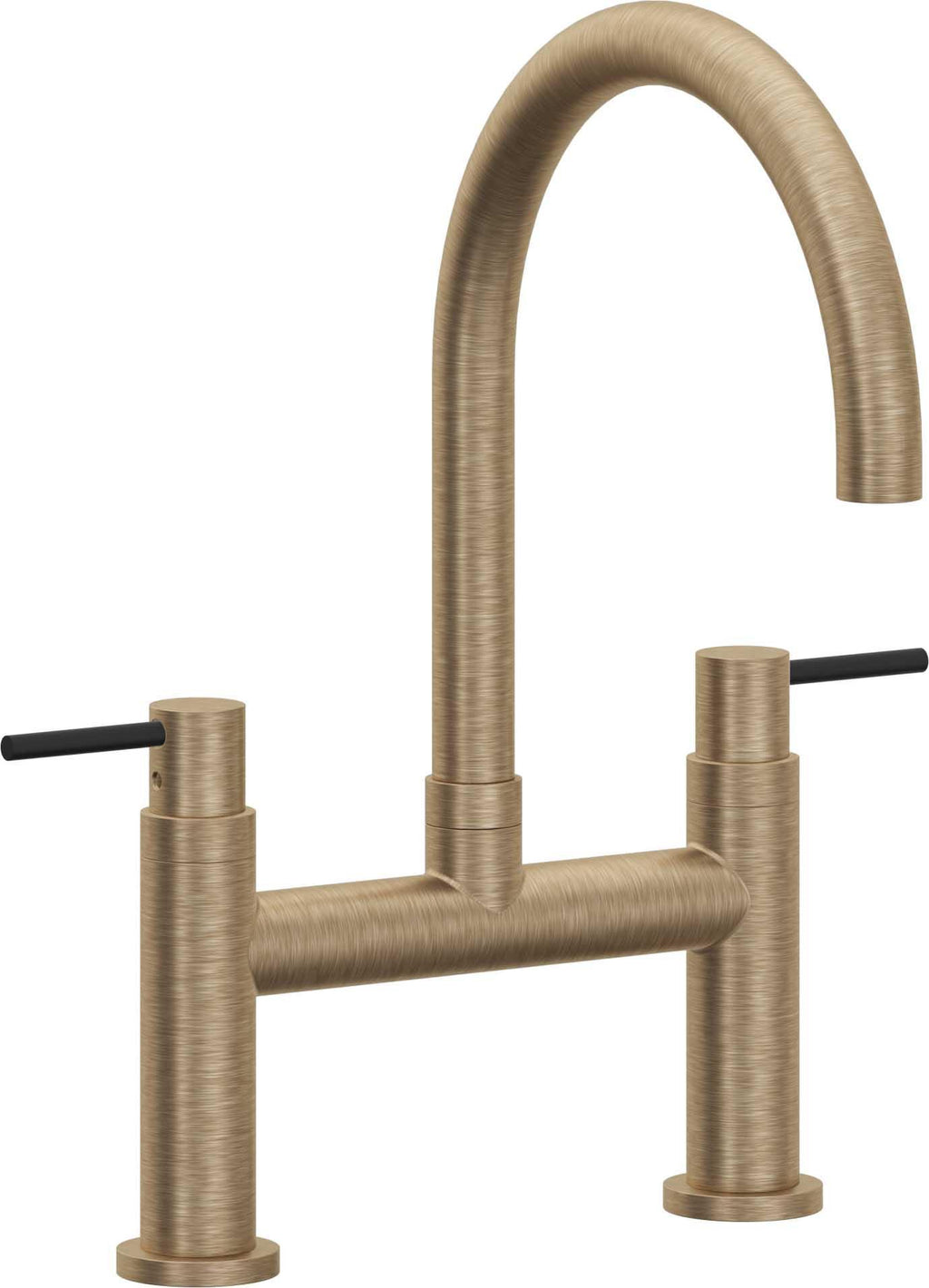 California Faucets Corsano Llave de Cocina Tipo Puente Contemporanea - Pico en Arco - Latón Antiguo Mate