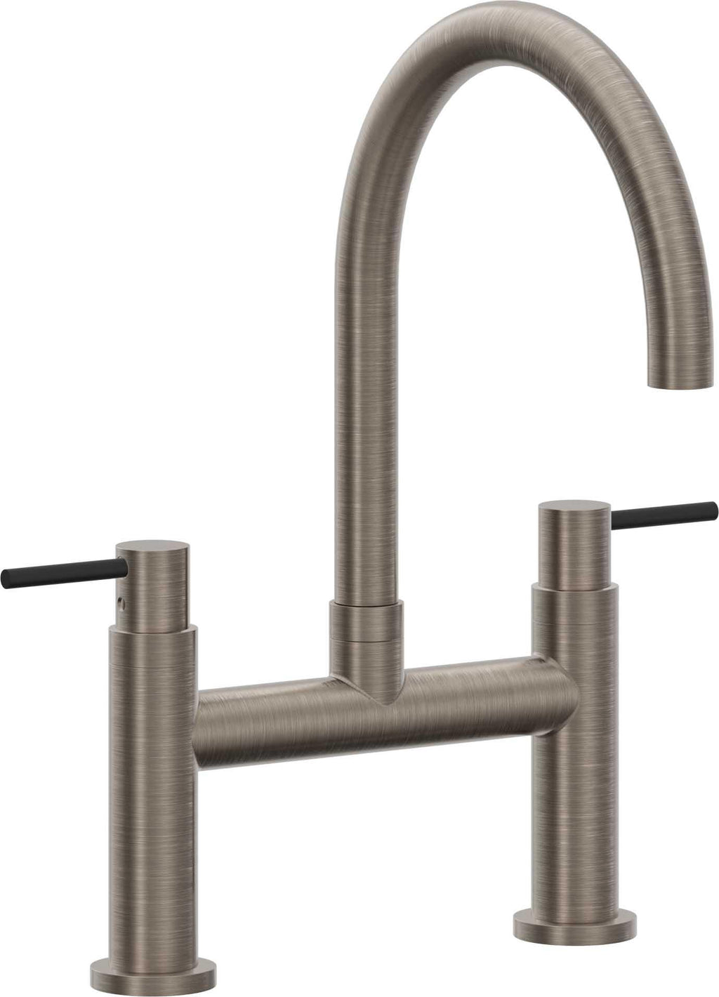 California Faucets Corsano Llave de Cocina Tipo Puente Contemporanea - Pico en Arco - Níquel Antiguo Mate