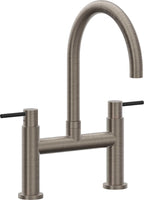 California Faucets Corsano Llave de Cocina Tipo Puente Contemporanea - Pico en Arco - Níquel Antiguo Mate