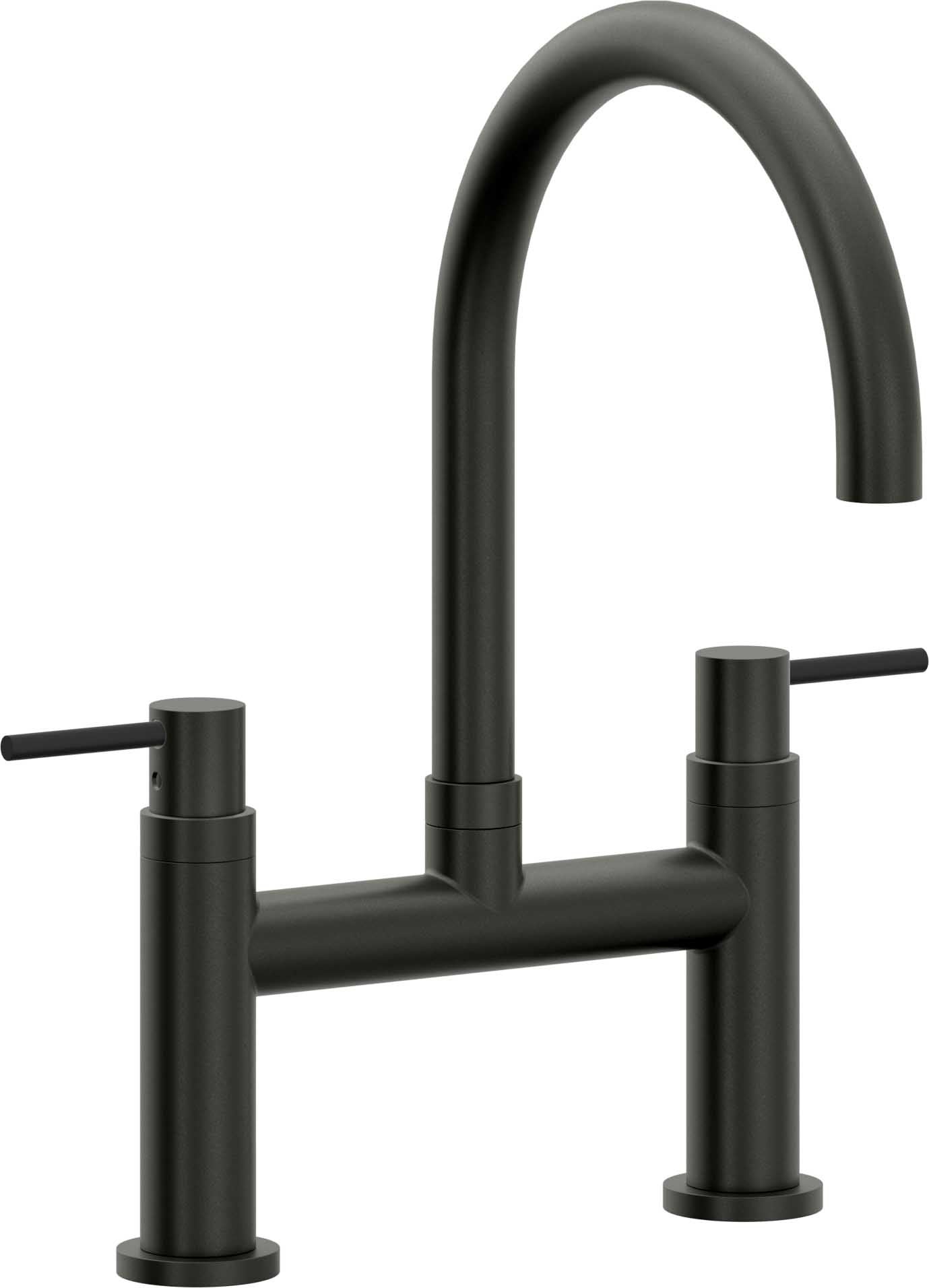 California Faucets Corsano Llave de Cocina Tipo Puente Contemporanea - Pico en Arco - Bronce Bella Terra