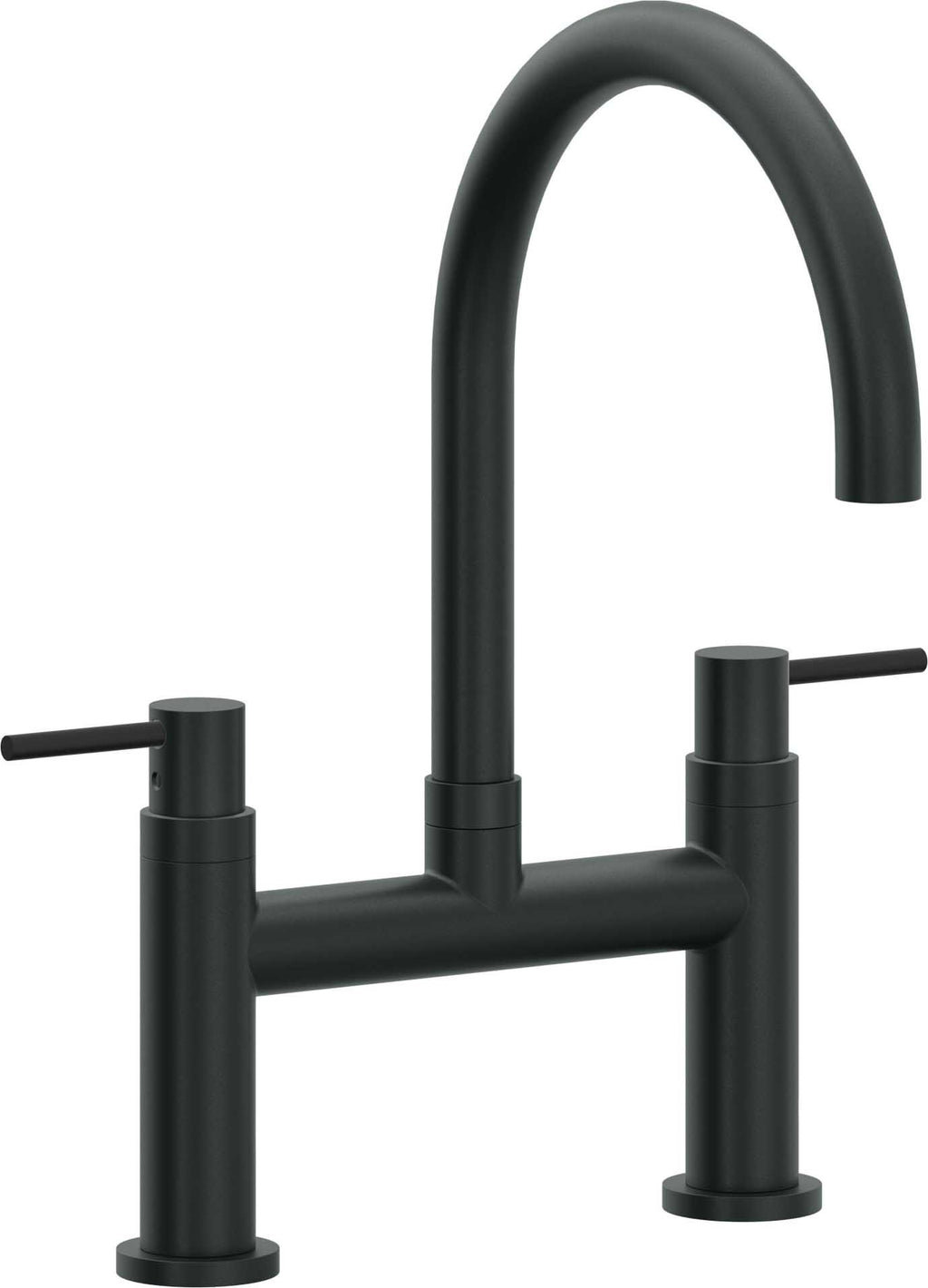 California Faucets Corsano Llave de Cocina Tipo Puente Contemporanea - Pico en Arco - Carbón