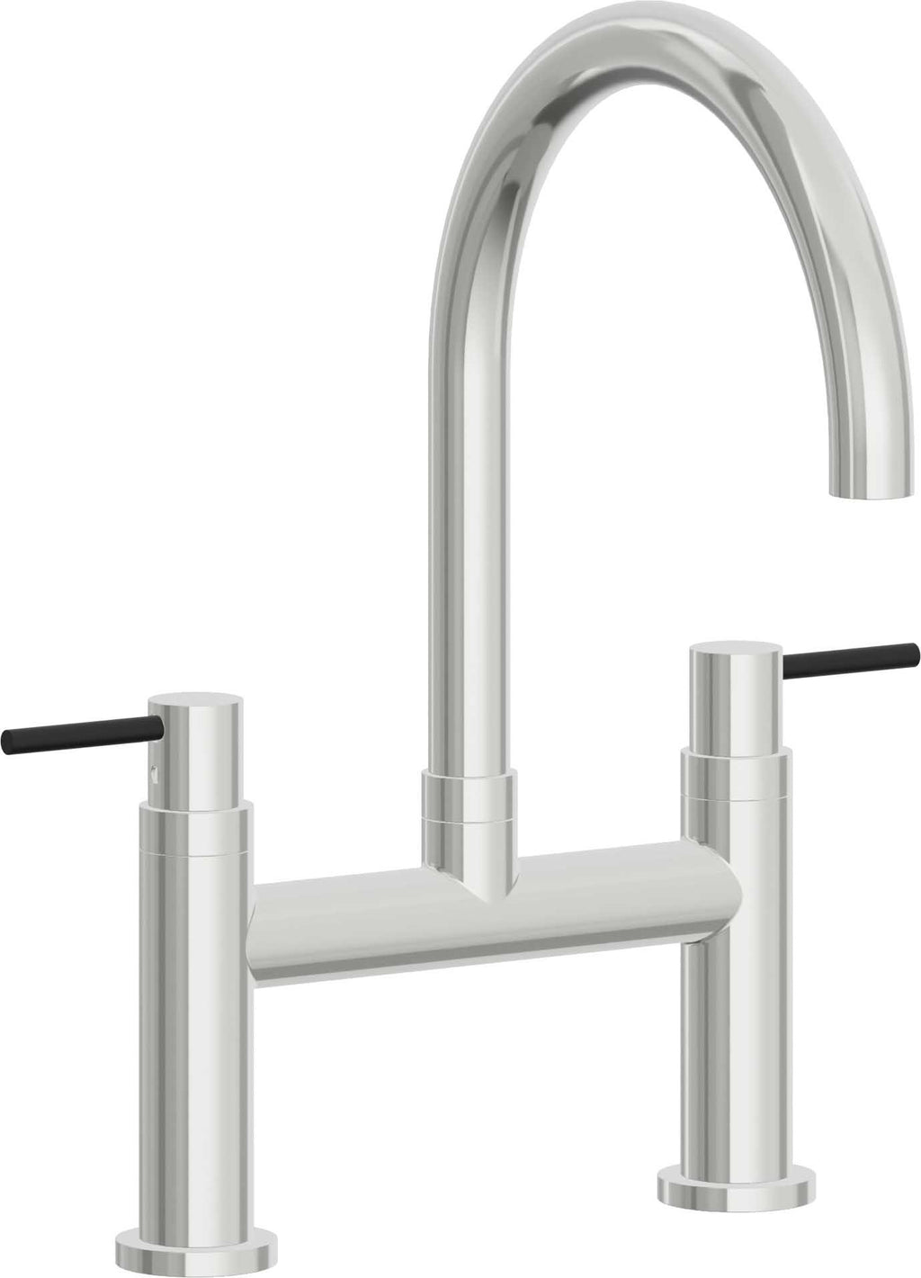 California Faucets Corsano Llave de Cocina Tipo Puente Contemporanea - Pico en Arco - Cromo Pulido