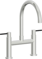 California Faucets Corsano Llave de Cocina Tipo Puente Contemporanea - Pico en Arco - Cromo Pulido