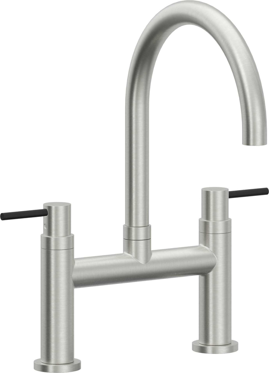 California Faucets Corsano Llave de Cocina Tipo Puente Contemporanea - Pico en Arco - Cromo Satinado