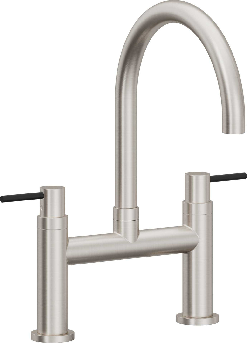 California Faucets Corsano Llave de Cocina Tipo Puente Contemporanea - Pico en Arco - Acero Inoxidable Ultra