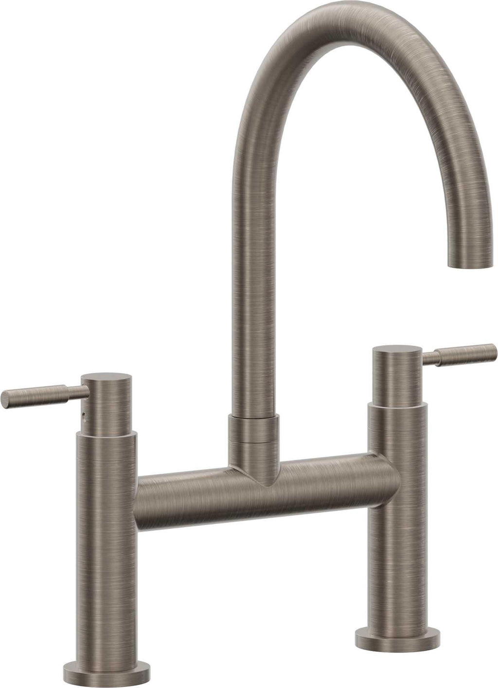 California Faucets Corsano Llave de Cocina Tipo Puente Contemporanea - Pico en Arco - Níquel Antiguo Mate