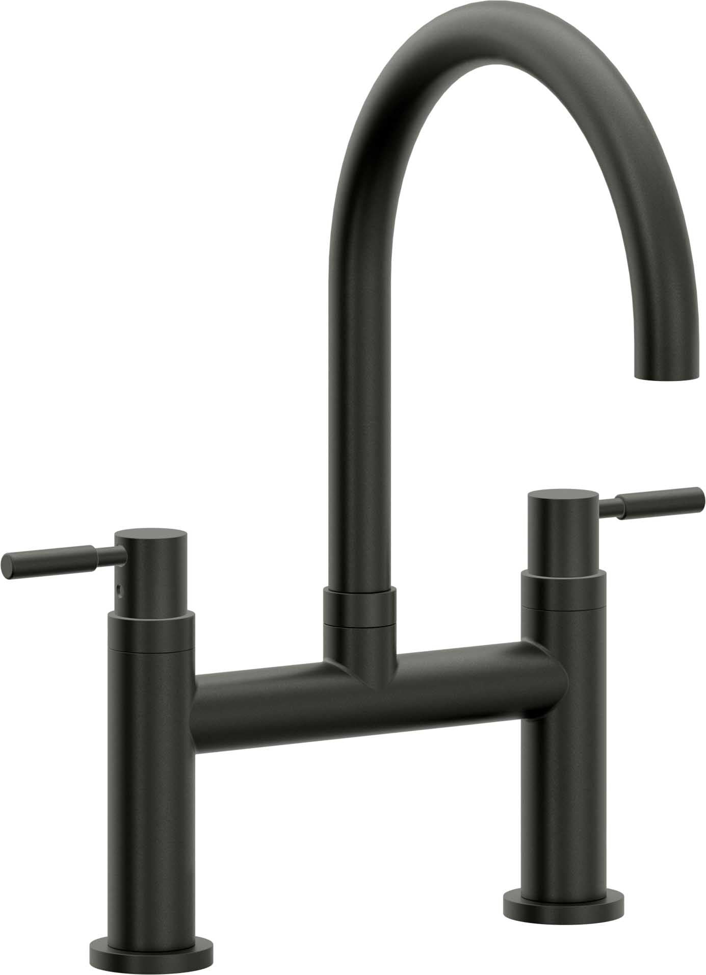 California Faucets Corsano Llave de Cocina Tipo Puente Contemporanea - Pico en Arco - Bronce Bella Terra