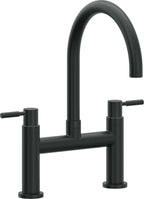 California Faucets Corsano Llave de Cocina Tipo Puente Contemporanea - Pico en Arco - Carbón
