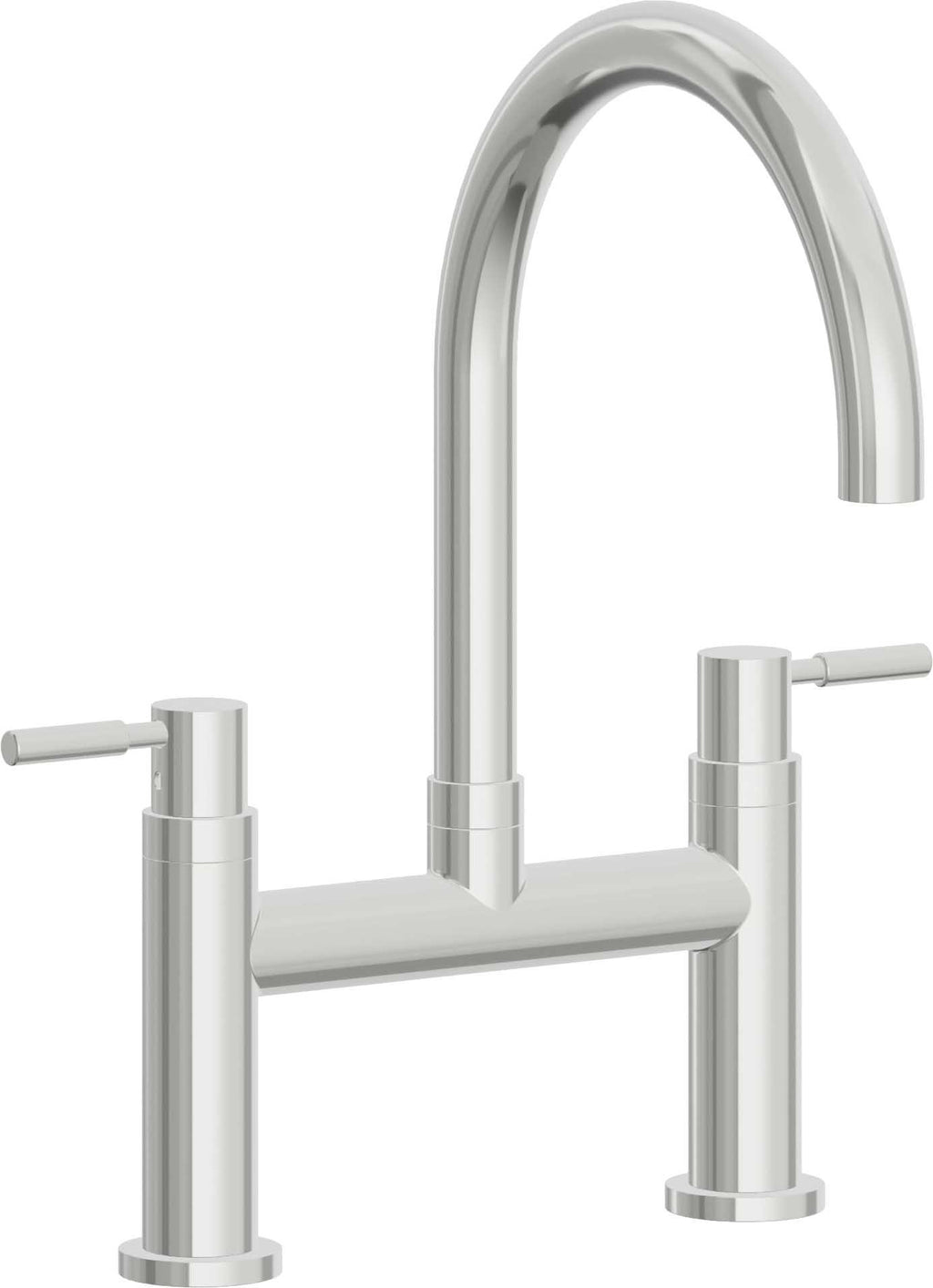 California Faucets Corsano Llave de Cocina Tipo Puente Contemporanea - Pico en Arco - Cromo Pulido