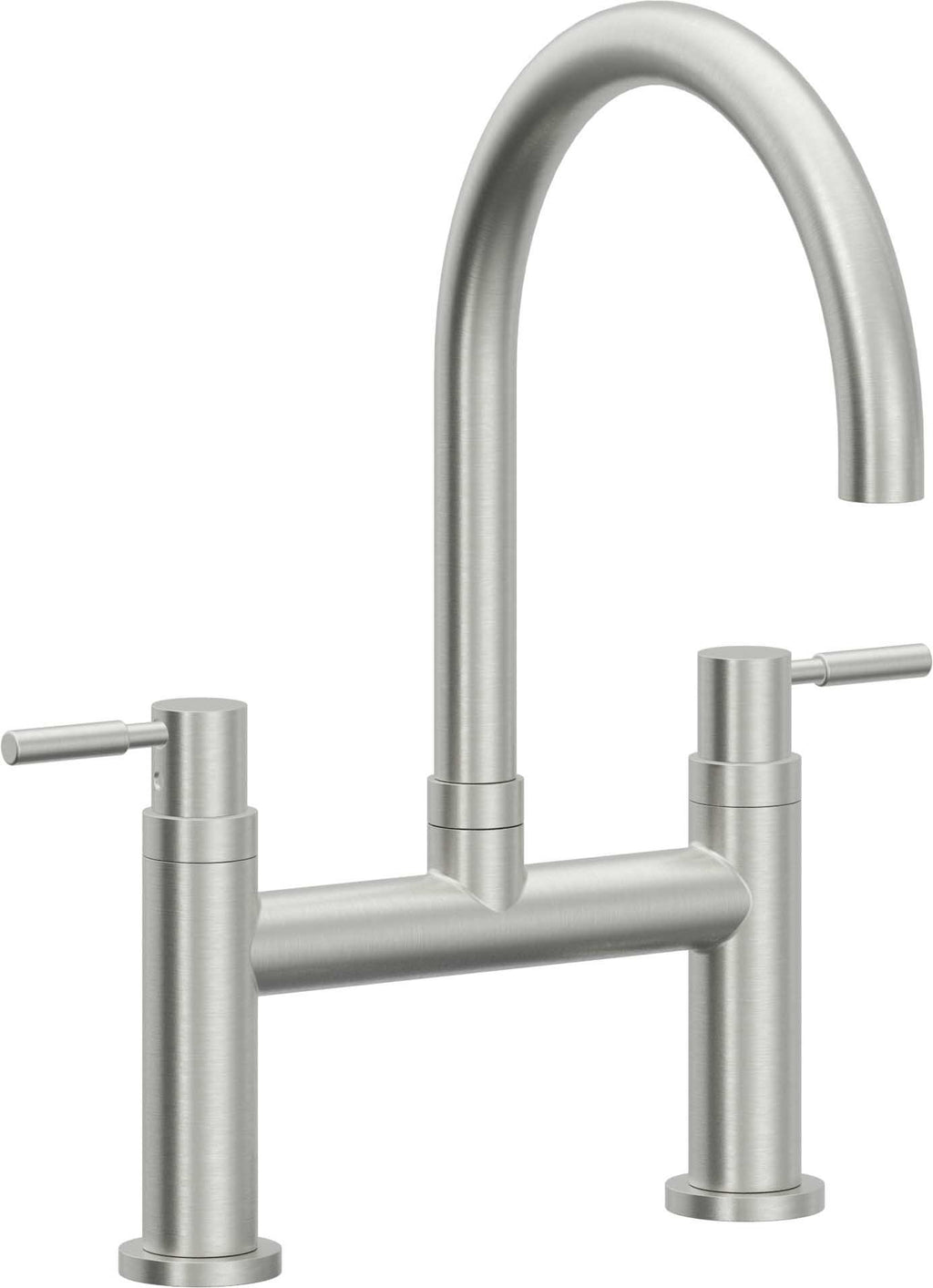 California Faucets Corsano Llave de Cocina Tipo Puente Contemporanea - Pico en Arco - Cromo Satinado