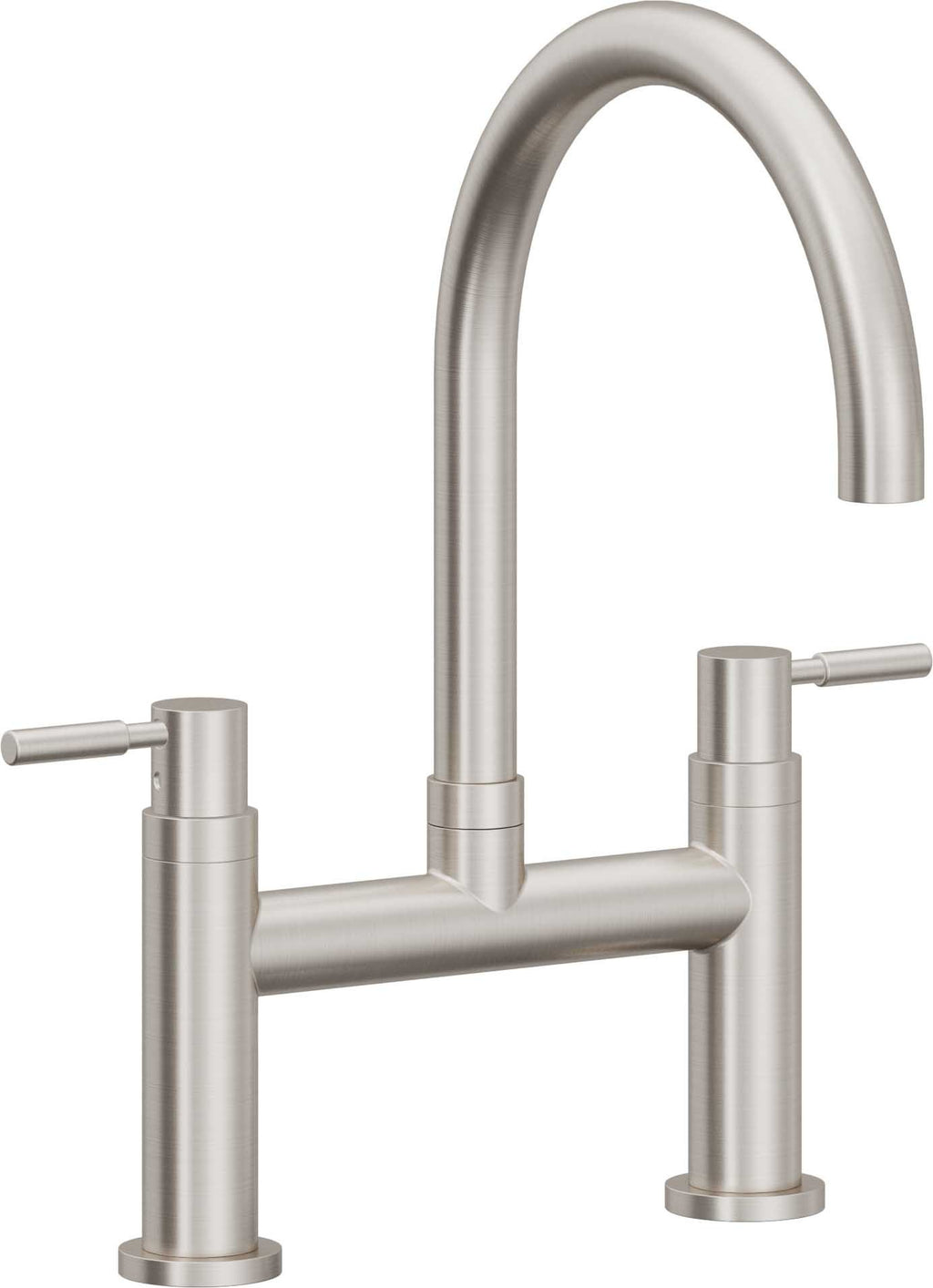 California Faucets Corsano Llave de Cocina Tipo Puente Contemporanea - Pico en Arco - Acero Inoxidable Ultra