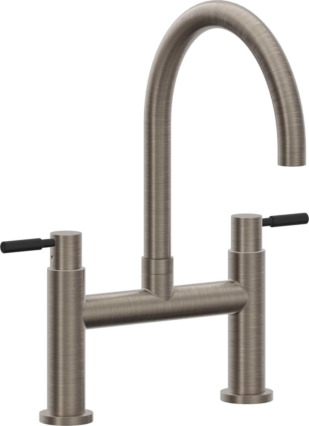 California Faucets Corsano Llave de Cocina Tipo Puente Contemporanea - Pico en Arco - Níquel Antiguo Mate