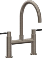 California Faucets Corsano Llave de Cocina Tipo Puente Contemporanea - Pico en Arco - Níquel Antiguo Mate