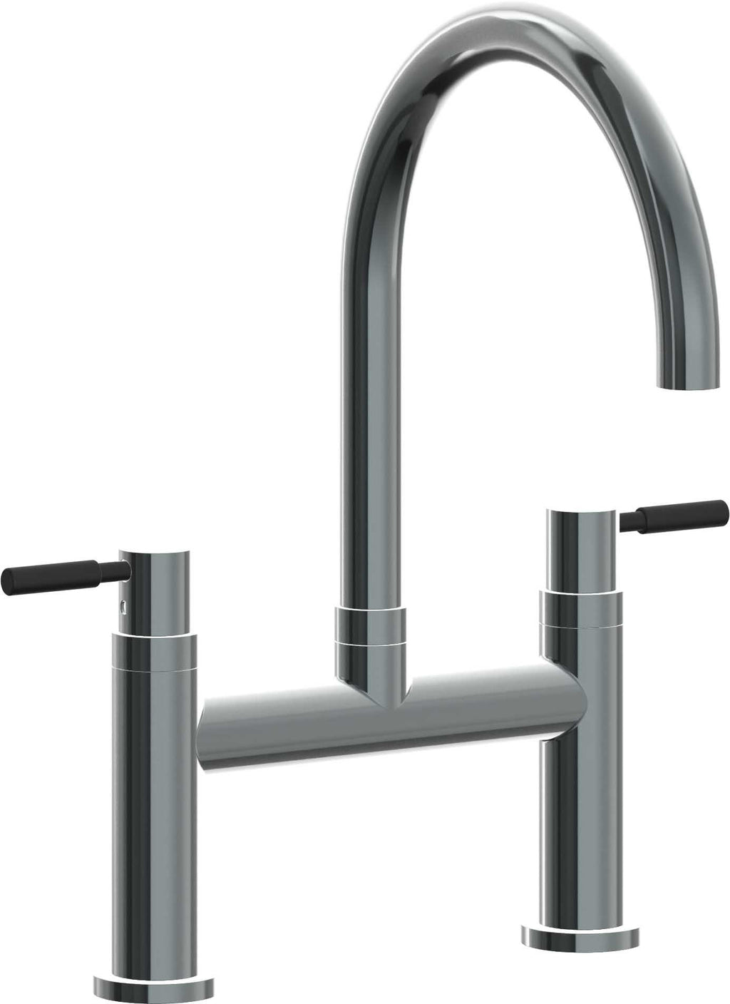 California Faucets Corsano Llave de Cocina Tipo Puente Contemporanea - Pico en Arco - Níquel Negro