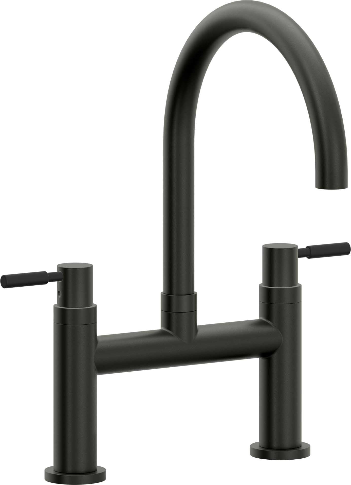 California Faucets Corsano Llave de Cocina Tipo Puente Contemporanea - Pico en Arco - Bronce Bella Terra