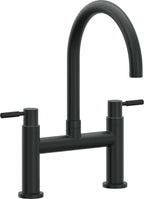 California Faucets Corsano Llave de Cocina Tipo Puente Contemporanea - Pico en Arco - Carbón