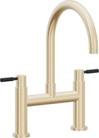 California Faucets Corsano Llave de Cocina Tipo Puente Contemporanea - Pico en Arco - Latón Satinado