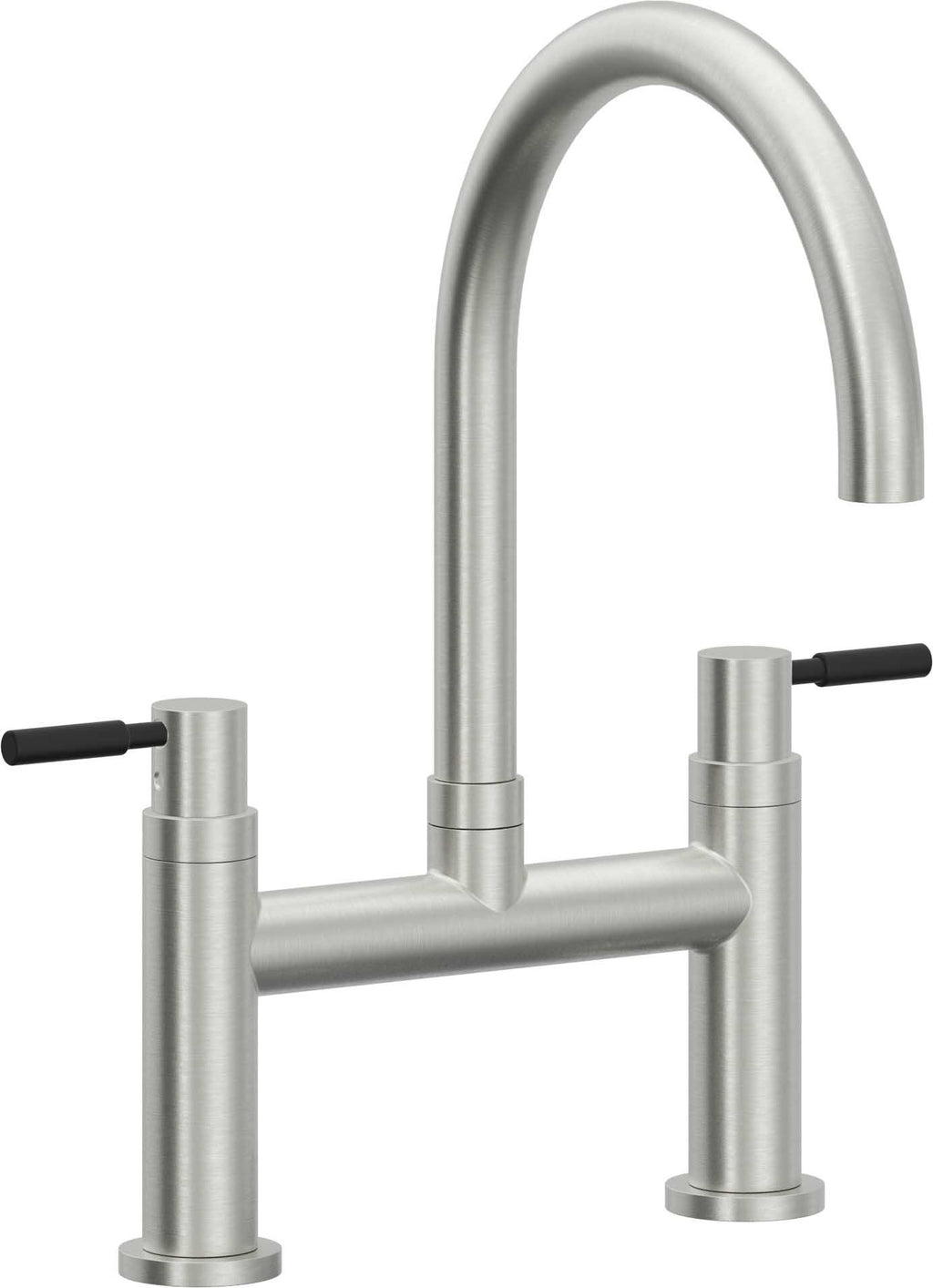 California Faucets Corsano Llave de Cocina Tipo Puente Contemporanea - Pico en Arco - Cromo Satinado