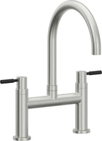 California Faucets Corsano Llave de Cocina Tipo Puente Contemporanea - Pico en Arco - Cromo Satinado