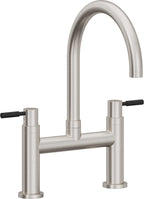 California Faucets Corsano Llave de Cocina Tipo Puente Contemporanea - Pico en Arco - Acero Inoxidable Ultra