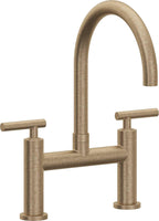 California Faucets Corsano Llave de Cocina Tipo Puente Contemporanea - Pico en Arco - Latón Antiguo Mate