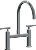 California Faucets Corsano Llave de Cocina Tipo Puente Contemporanea - Pico en Arco - Níquel Negro