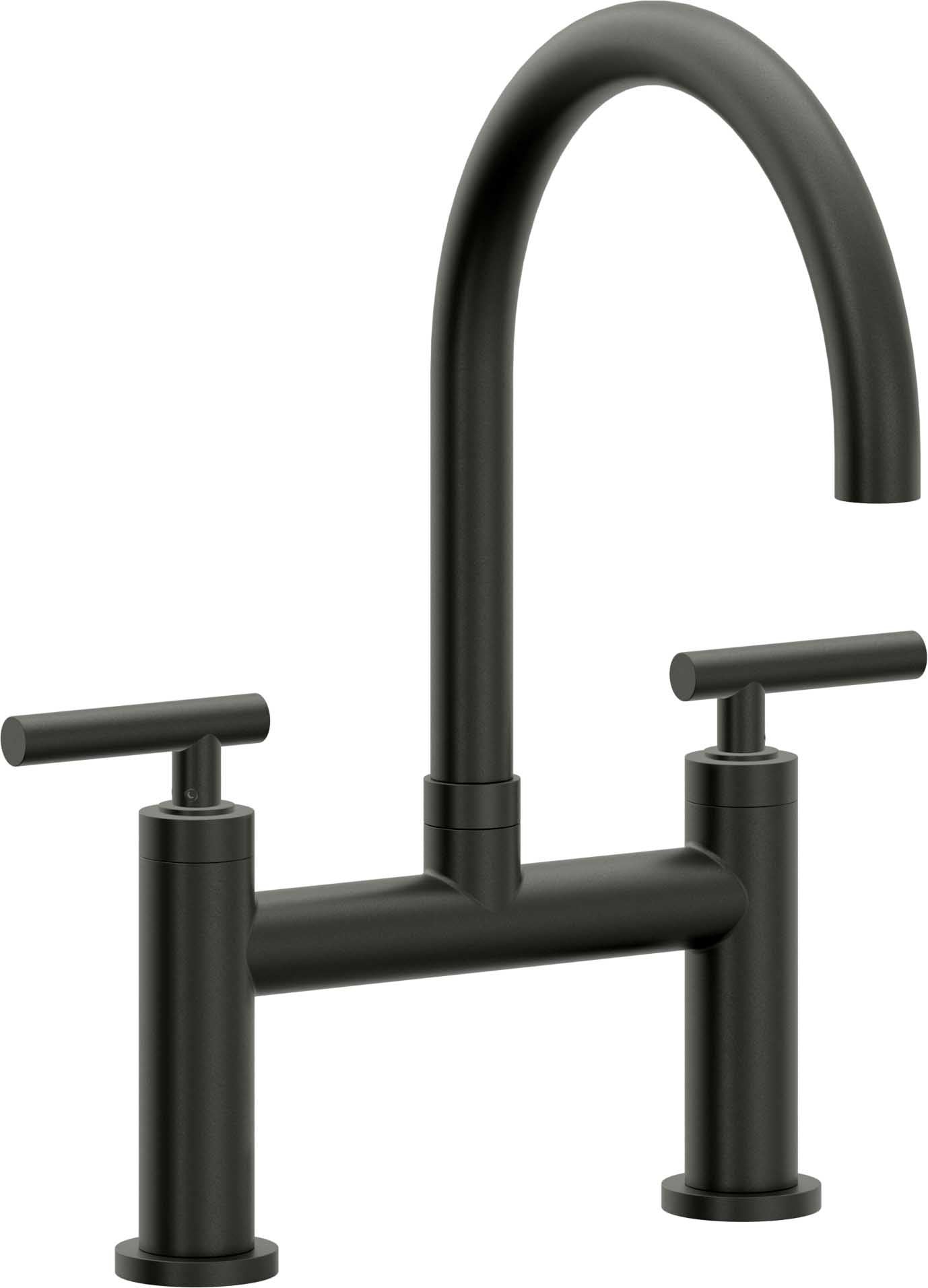California Faucets Corsano Llave de Cocina Tipo Puente Contemporanea - Pico en Arco - Bronce Bella Terra