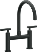 California Faucets Corsano Llave de Cocina Tipo Puente Contemporanea - Pico en Arco - Carbón