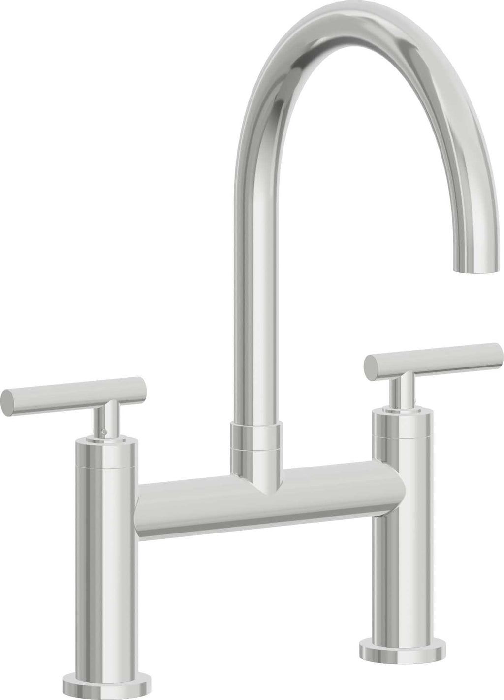 California Faucets Corsano Llave de Cocina Tipo Puente Contemporanea - Pico en Arco - Cromo Pulido