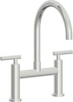 California Faucets Corsano Llave de Cocina Tipo Puente Contemporanea - Pico en Arco - Cromo Pulido