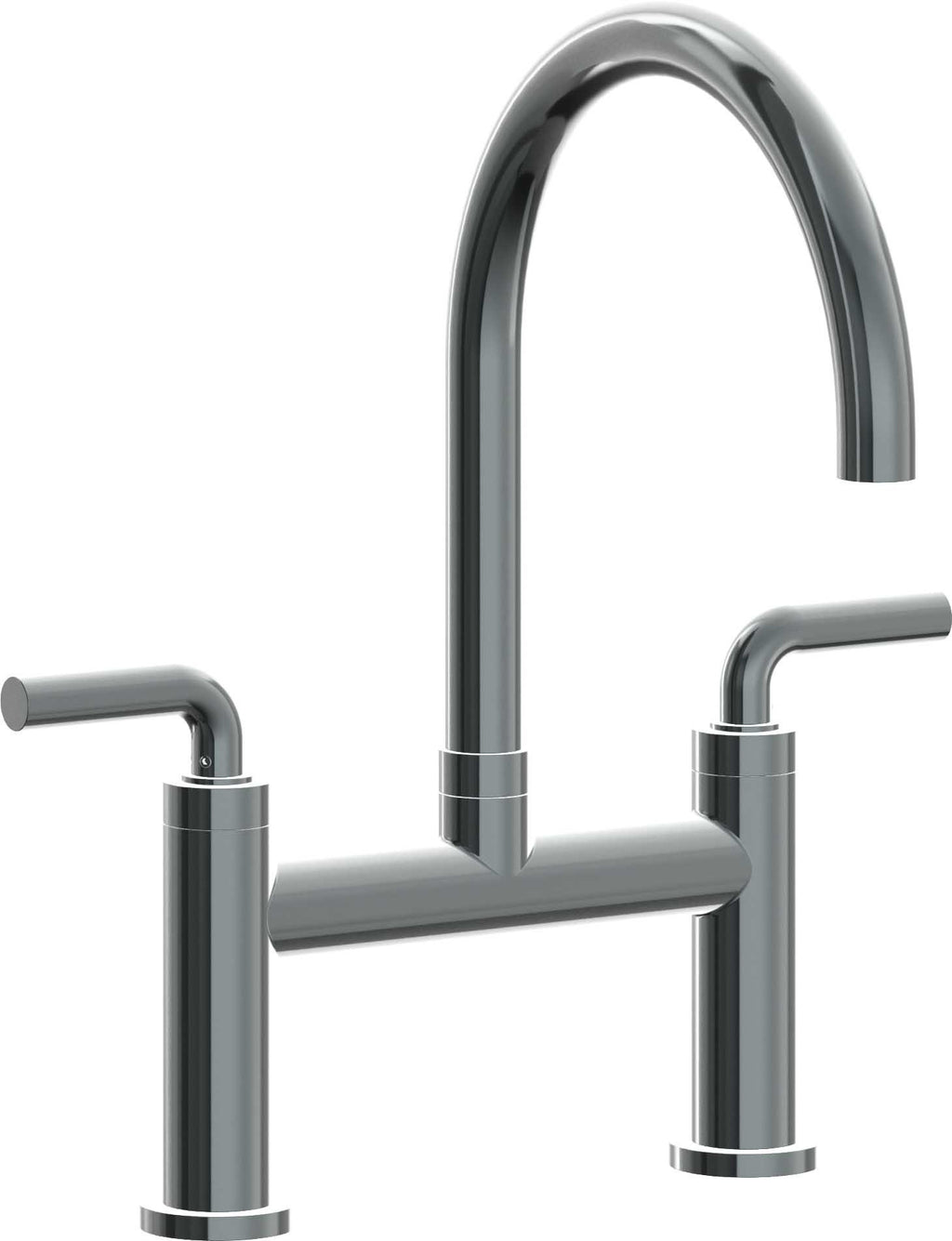 California Faucets Corsano Llave de Cocina Tipo Puente Contemporanea - Pico en Arco - Níquel Negro