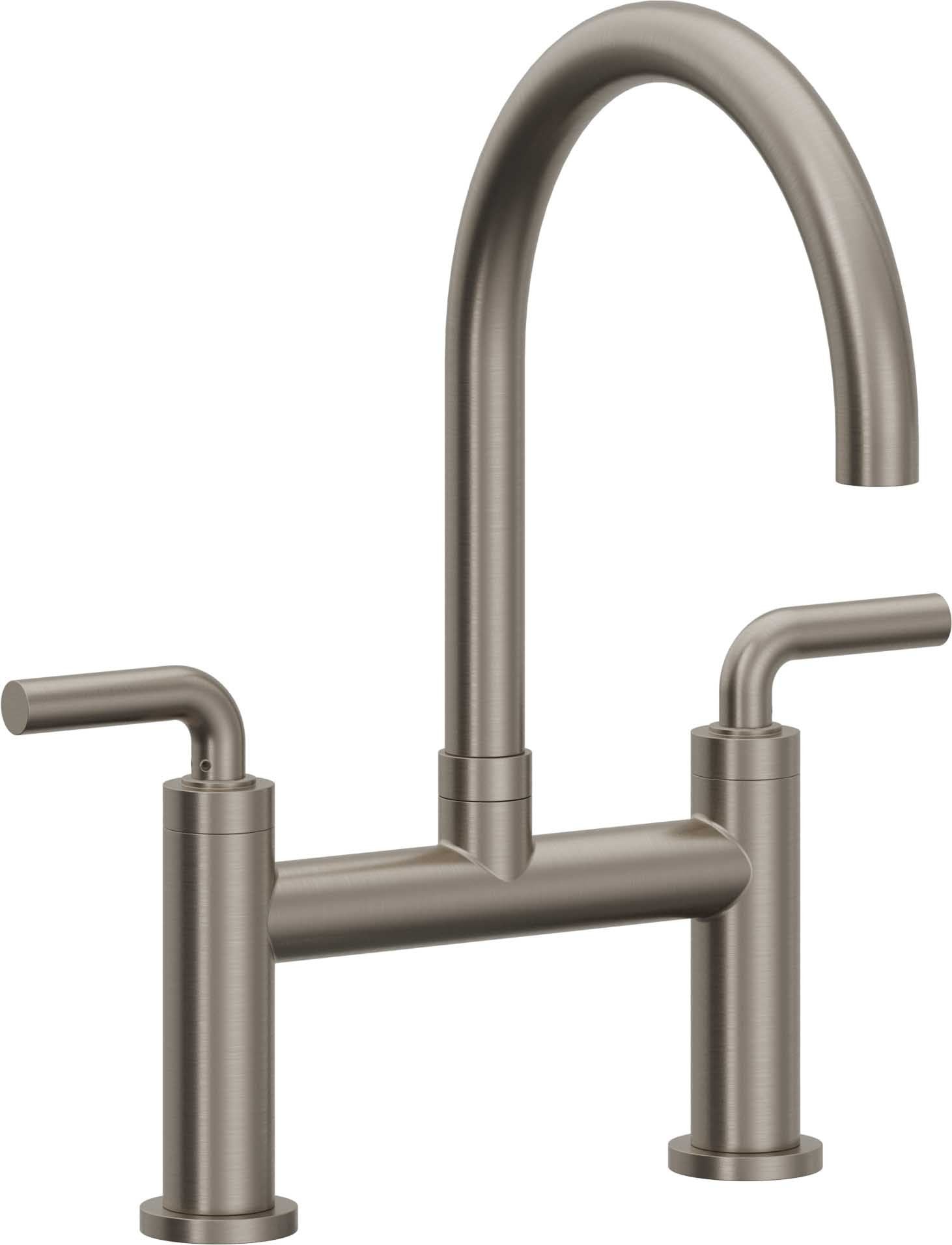 California Faucets Corsano Llave de Cocina Tipo Puente Contemporanea - Pico en Arco - Grafito
