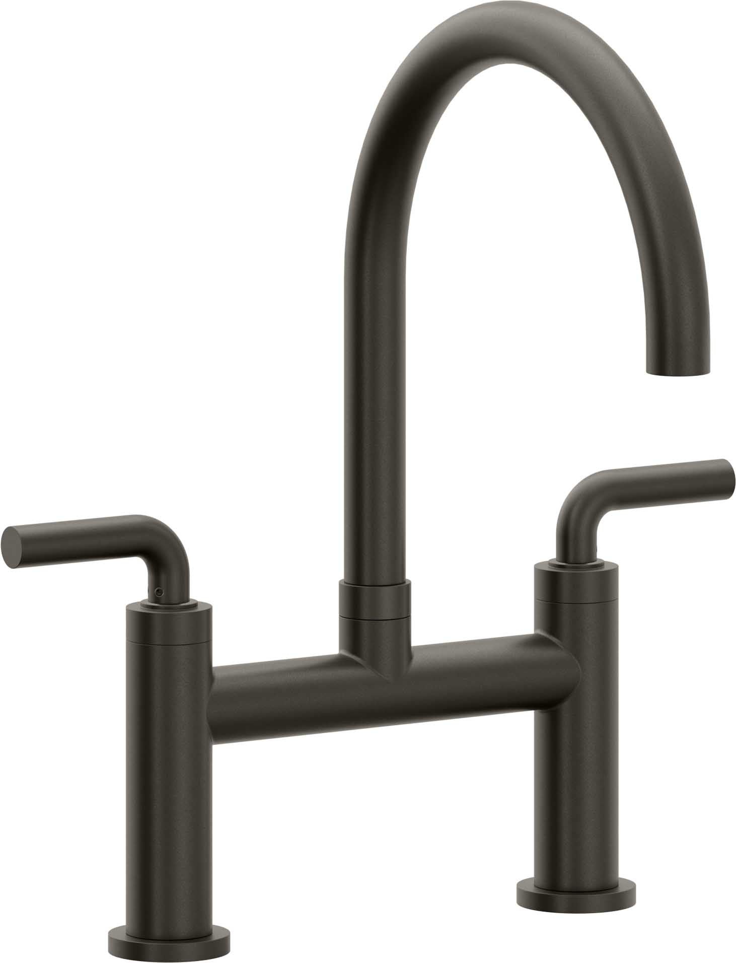 California Faucets Corsano Llave de Cocina Tipo Puente Contemporanea - Pico en Arco - Bronce Oscuro