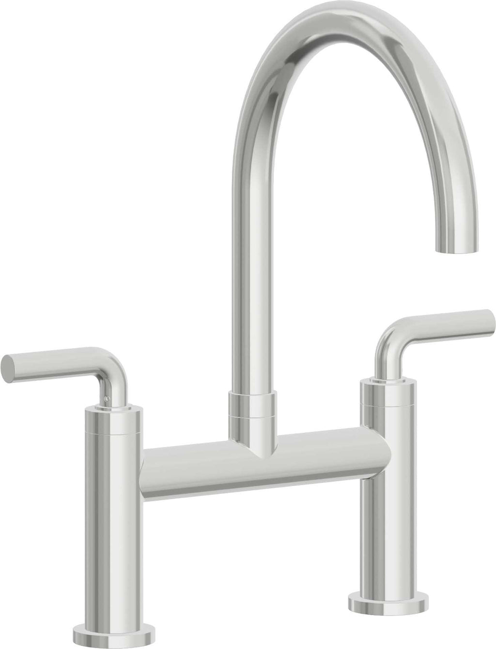 California Faucets Corsano Llave de Cocina Tipo Puente Contemporanea - Pico en Arco - Cromo Pulido