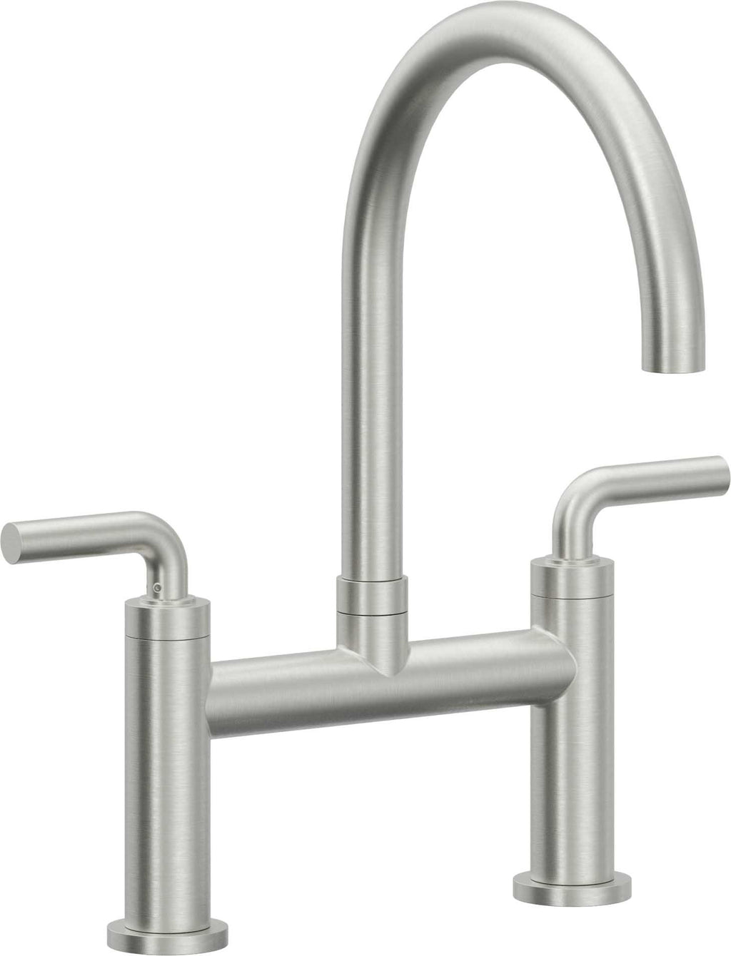 California Faucets Corsano Llave de Cocina Tipo Puente Contemporanea - Pico en Arco - Cromo Satinado