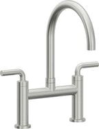 California Faucets Corsano Llave de Cocina Tipo Puente Contemporanea - Pico en Arco - Cromo Satinado