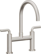 California Faucets Corsano Llave de Cocina Tipo Puente Contemporanea - Pico en Arco - Acero Inoxidable Ultra