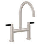 California Faucets Corsano Llave de Cocina Tipo Puente Contemporanea - Pico en Arco - Níquel Satinado