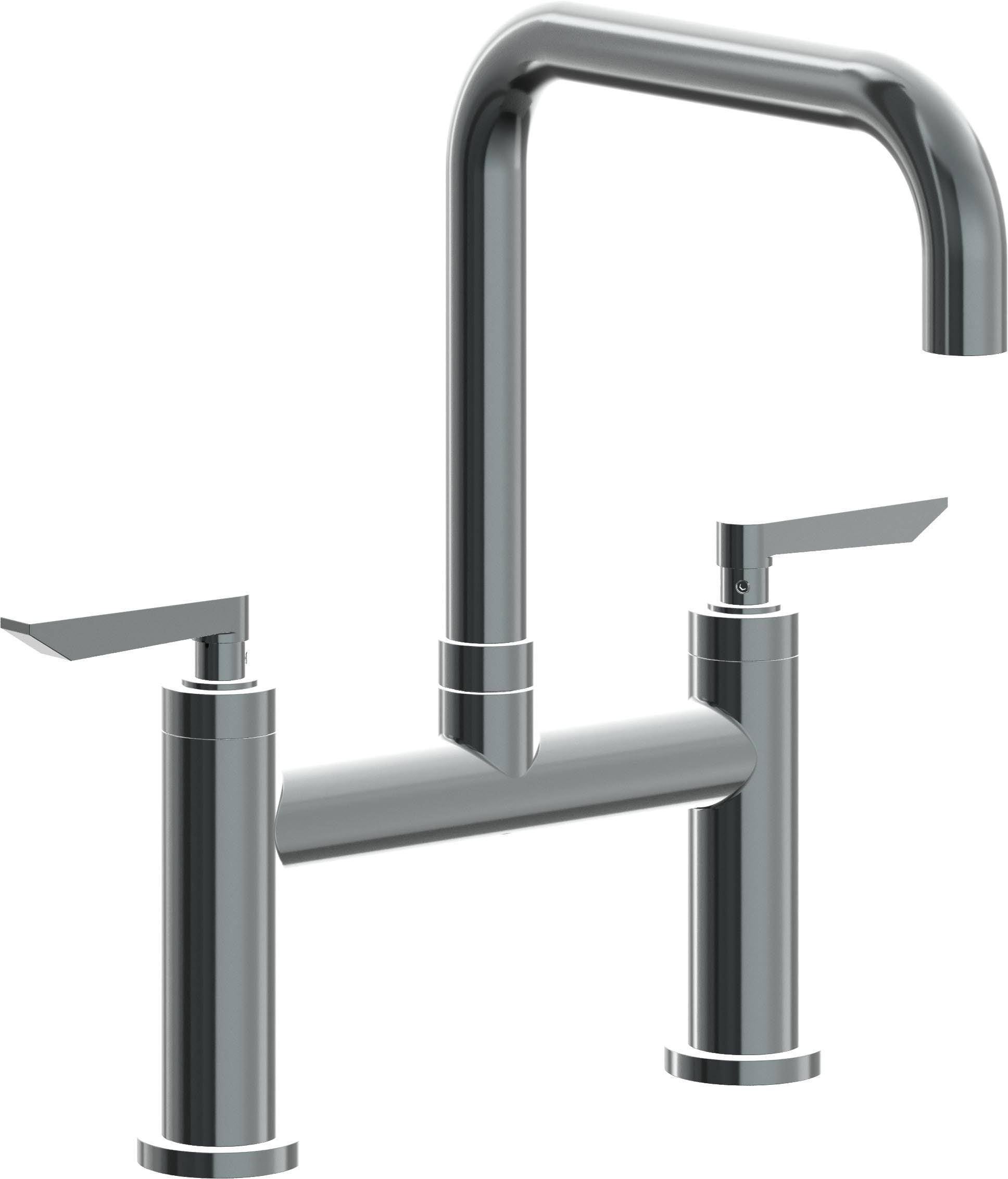 California Faucets Corsano Llave de Cocina Tipo Puente Contemporanea - Pico Cuadruple - Níquel Negro