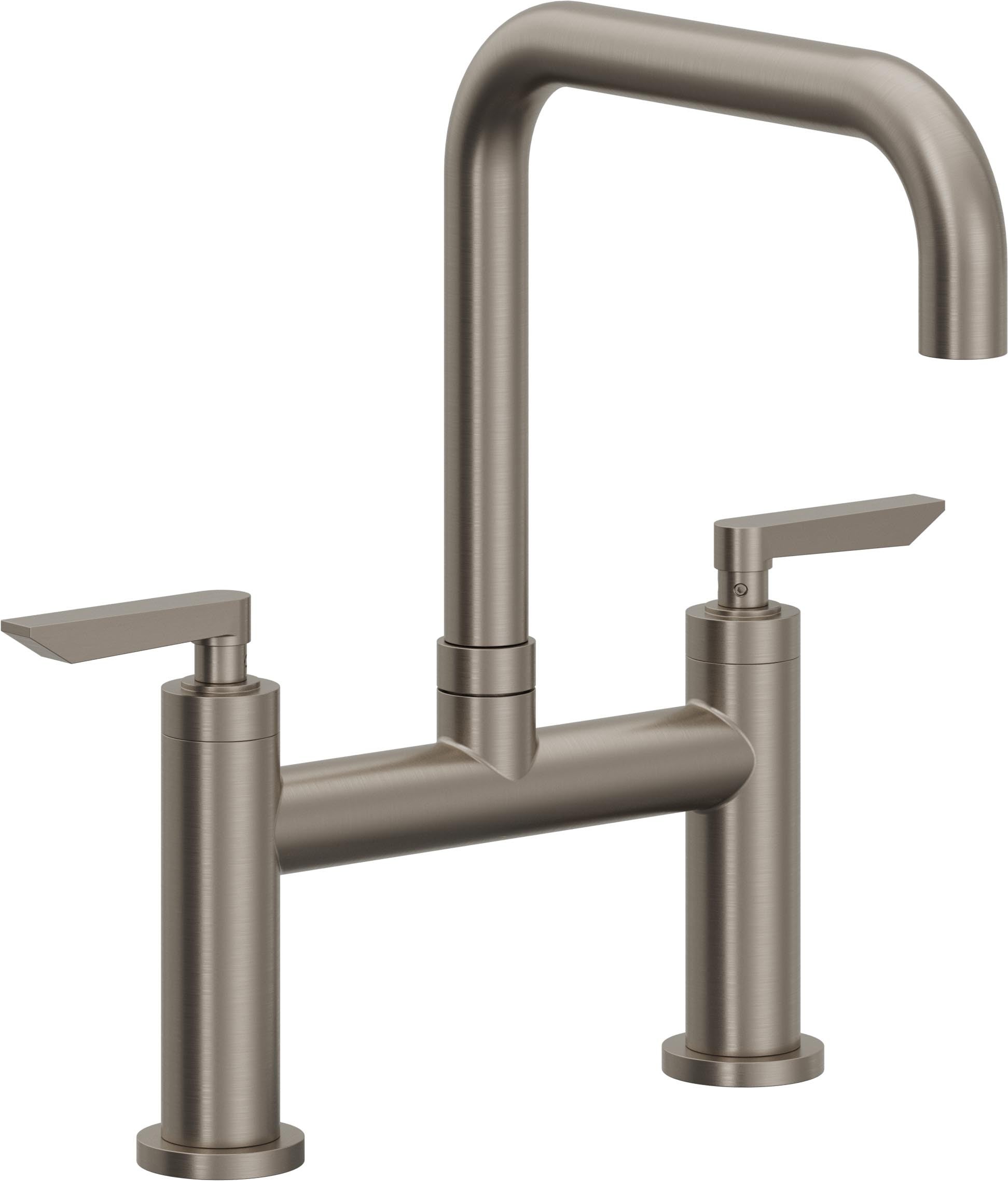 California Faucets Corsano Llave de Cocina Tipo Puente Contemporanea - Pico Cuadruple - Grafito
