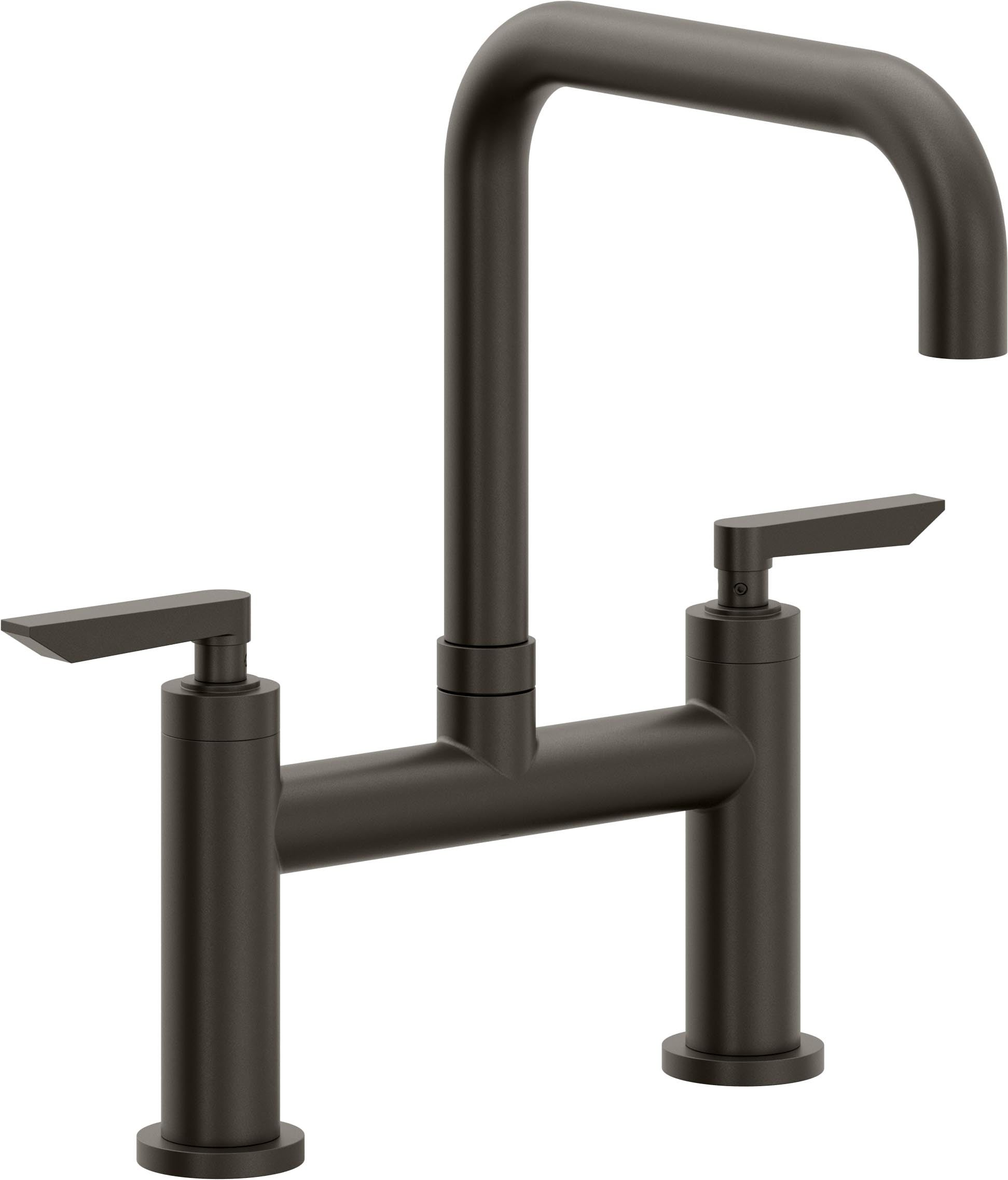 California Faucets Corsano Llave de Cocina Tipo Puente Contemporanea - Pico Cuadruple - Bronce Oscuro