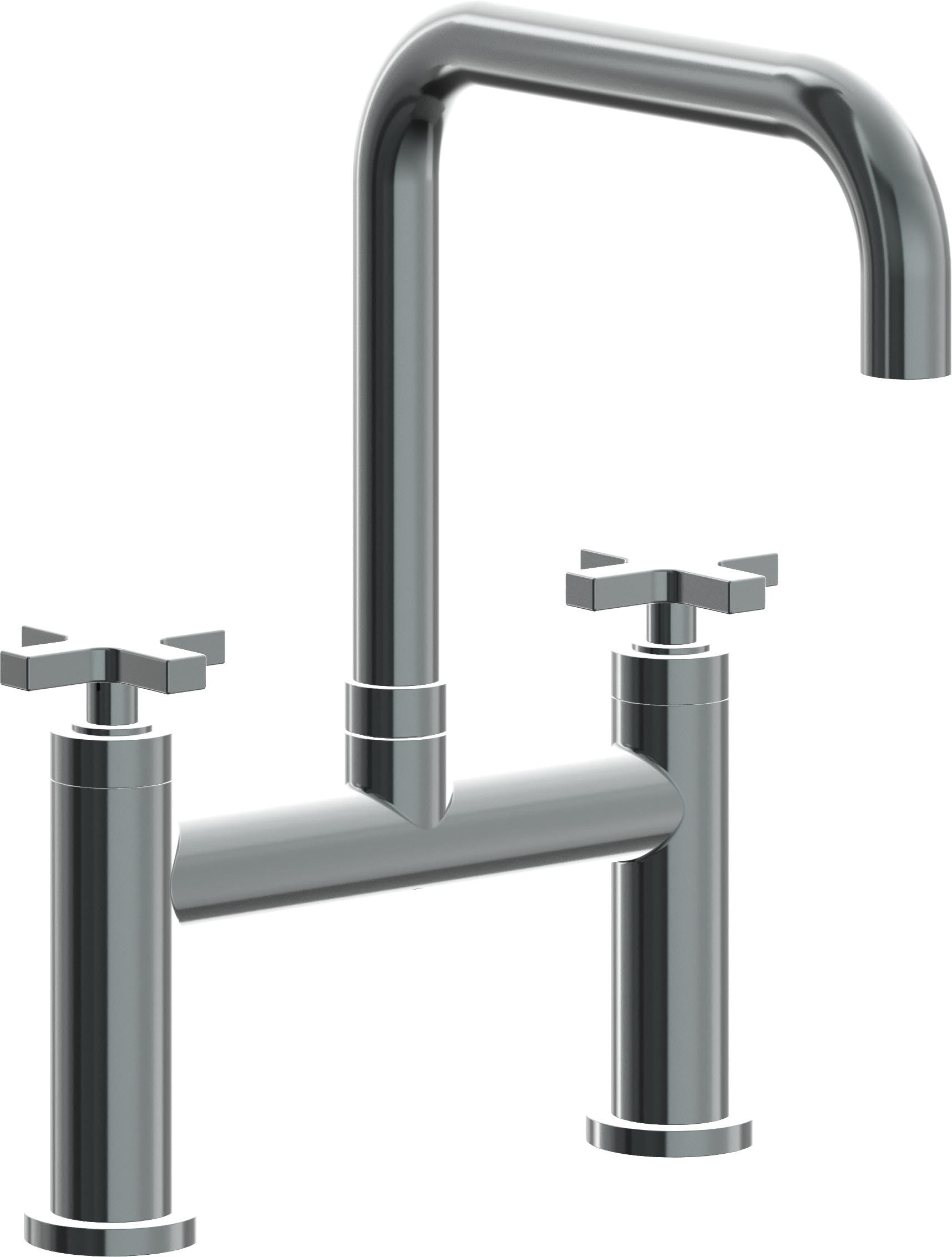 California Faucets Corsano Llave de Cocina Tipo Puente Contemporanea - Pico Cuadruple - Níquel Negro
