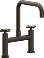 California Faucets Corsano Llave de Cocina Tipo Puente Contemporanea - Pico Cuadruple - Bronce Oscuro