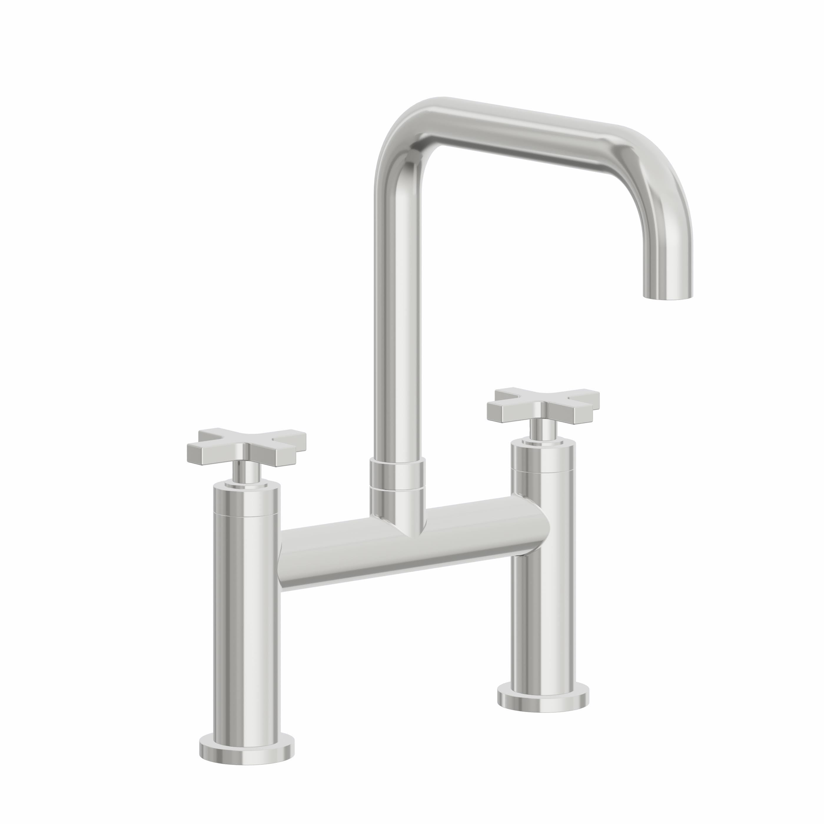 California Faucets Corsano Llave de Cocina Tipo Puente Contemporanea - Pico Cuadruple - Cromo Pulido