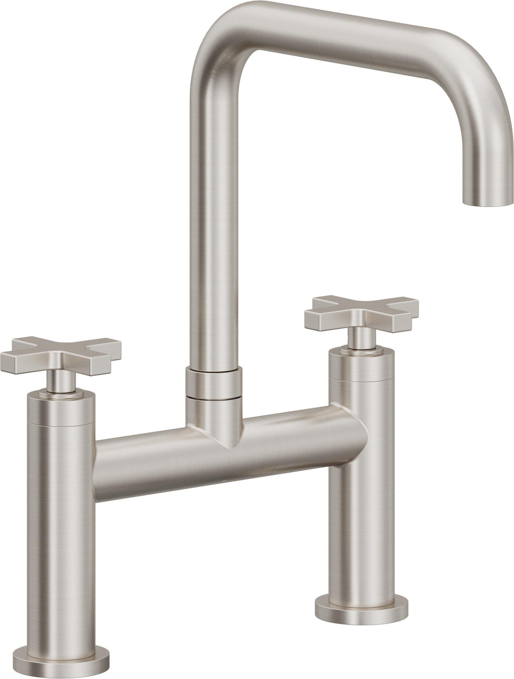 California Faucets Corsano Llave de Cocina Tipo Puente Contemporanea - Pico Cuadruple - Acero Inoxidable Ultra
