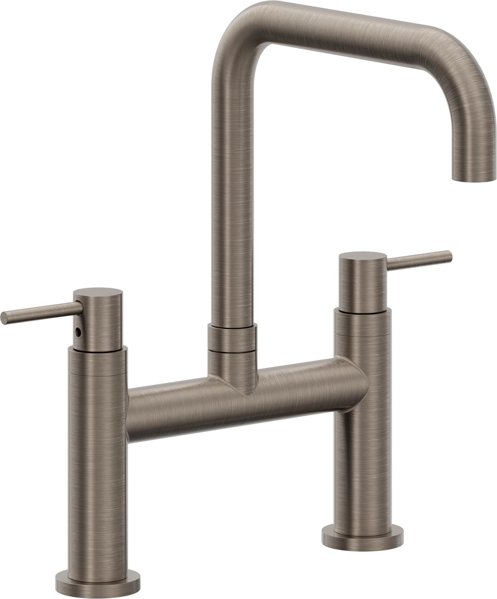 California Faucets Corsano Llave de Cocina Tipo Puente Contemporanea - Pico Cuadruple - Níquel Antiguo Mate